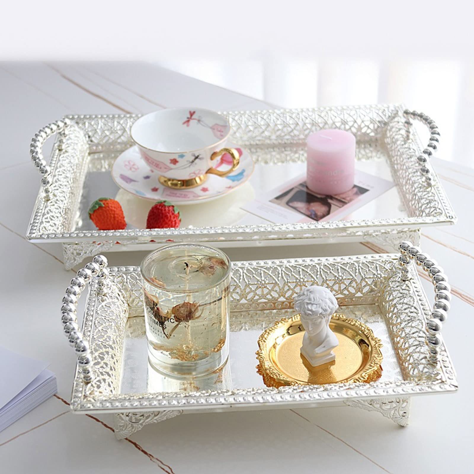 銀メッキ装飾 トレイセット 【公式通販】