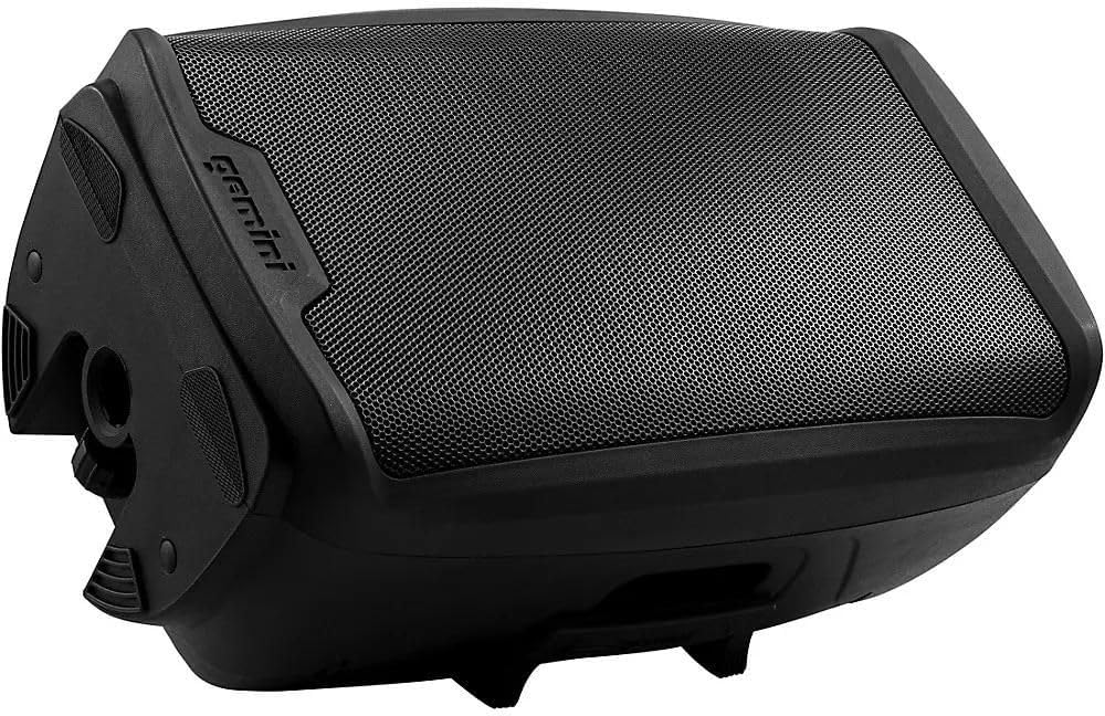 Gemini Sound AS-2112BT Active 12" Woofer 1500W Watt DJ Monitor Powered Amplified PA Speakers System with Bluetooth Bundle with Auray SS-4420 Steel Speaker Stand and XLR Cable