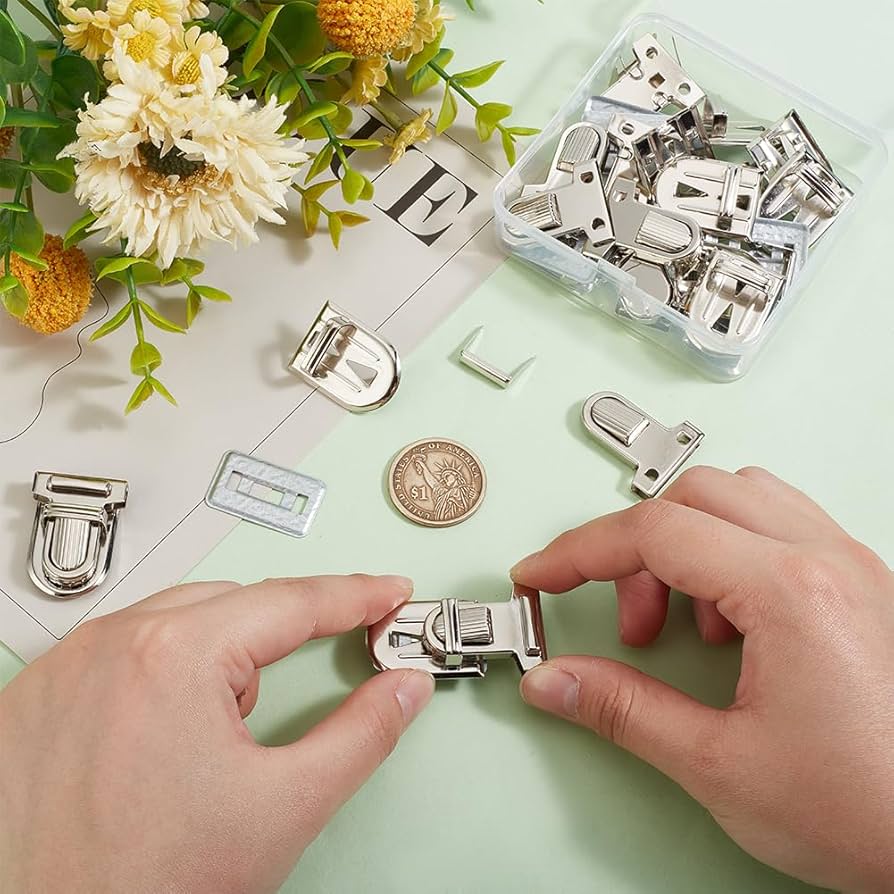 Amazon.com: PH PandaHall 10 Sets Iron Tuck Lock Clasp Catch Purse