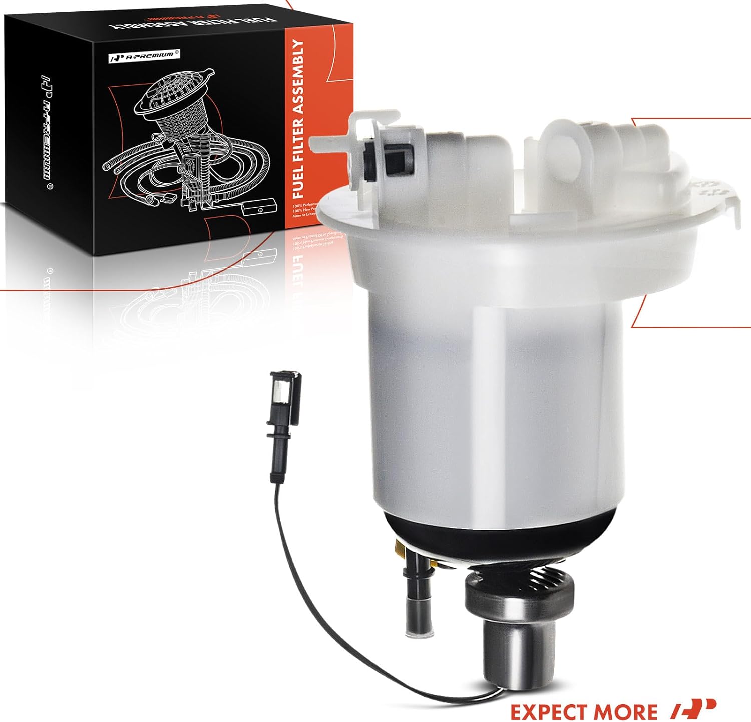 A-Premium Rear Fuel Filter Assembly Compatible with Land Rover L322 Series Range Rover 2006 2007 2008 2009, V8 4.4L, Gas, HSE Only, Replace# WGC500102