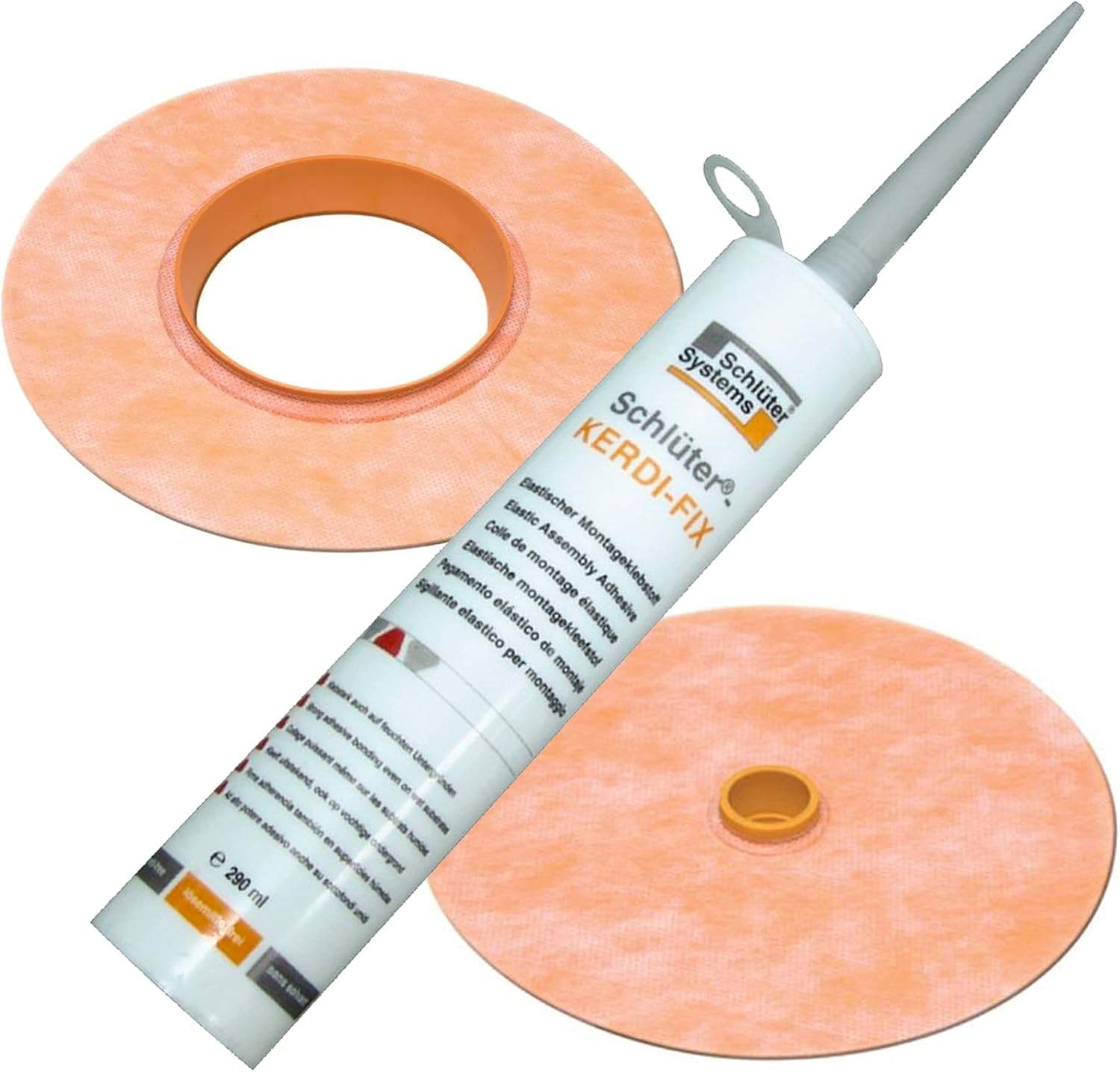 Kerdi Schluter Seal and Bonding Compound Bundle 41/2 inch Mixing Valve Seal 1/2 inch Pipe