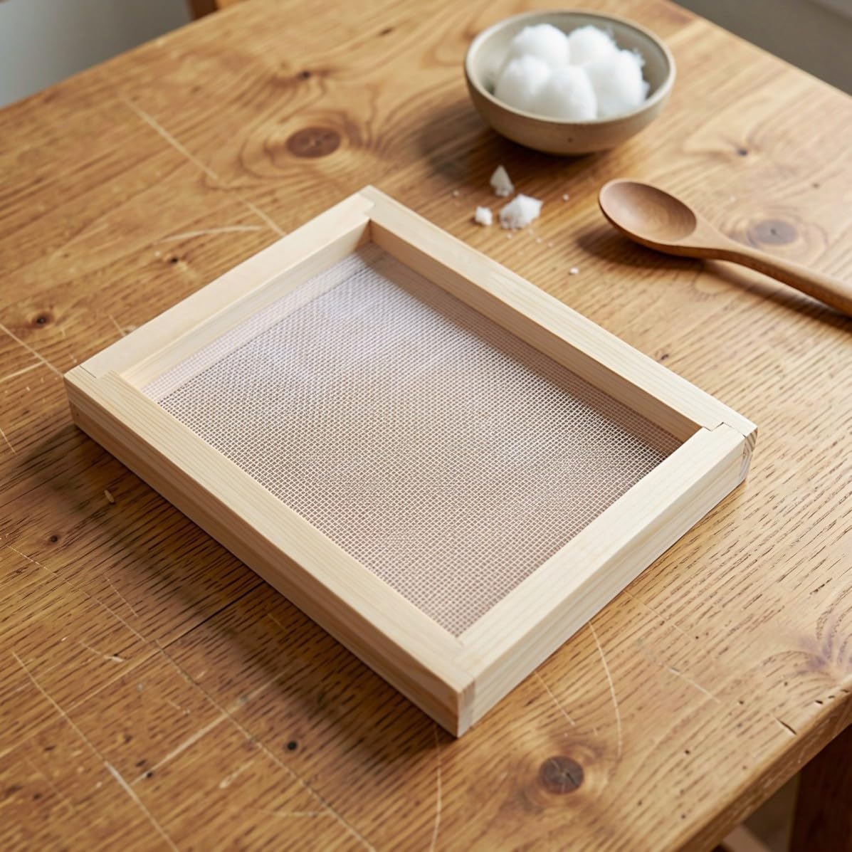 6pcs Wooden DIY Papermaking Frame for A6 Size Khaki