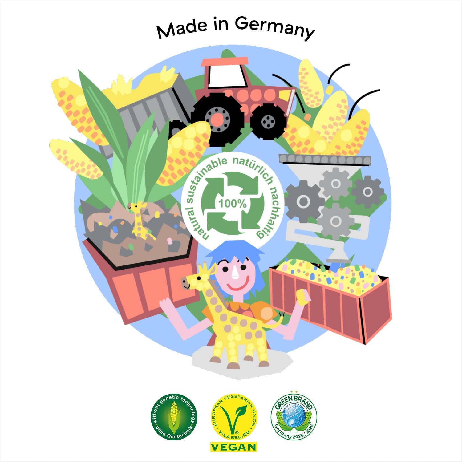 Playmais Classic 2000 | 2000 Pieces | Craft Set | Natural Toy | Includes Sponges, Craft Knife | Vegan, Responsible & Safe for Children & Environment | from 3 Years