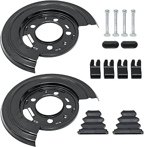 TRQ Rear Brake Dust Shield Backing Plates Pair For Ford F250 F350 F450 Super Duty 2005-2012