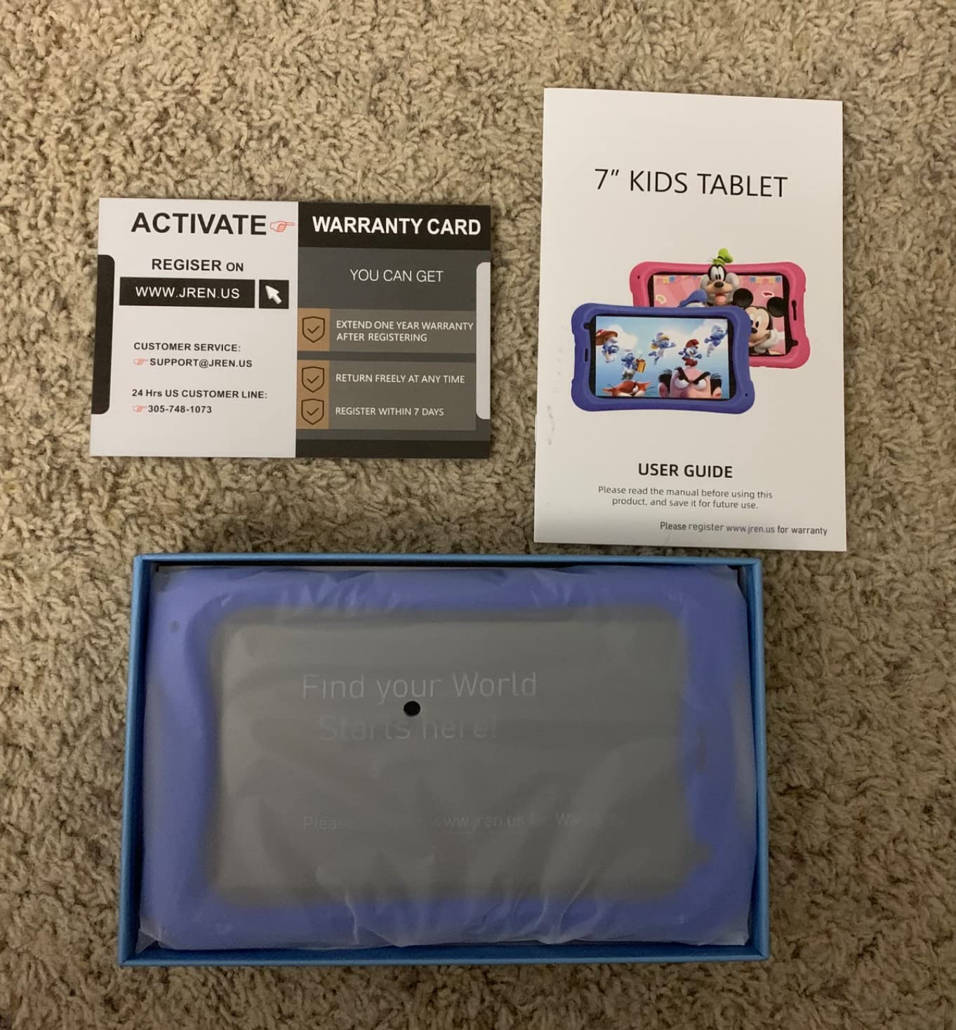 Ascrecem Tablet para Niños de 7 Pulgadas Android Tablet Infantil con WiFi Quad Core 2G RAM 32GB