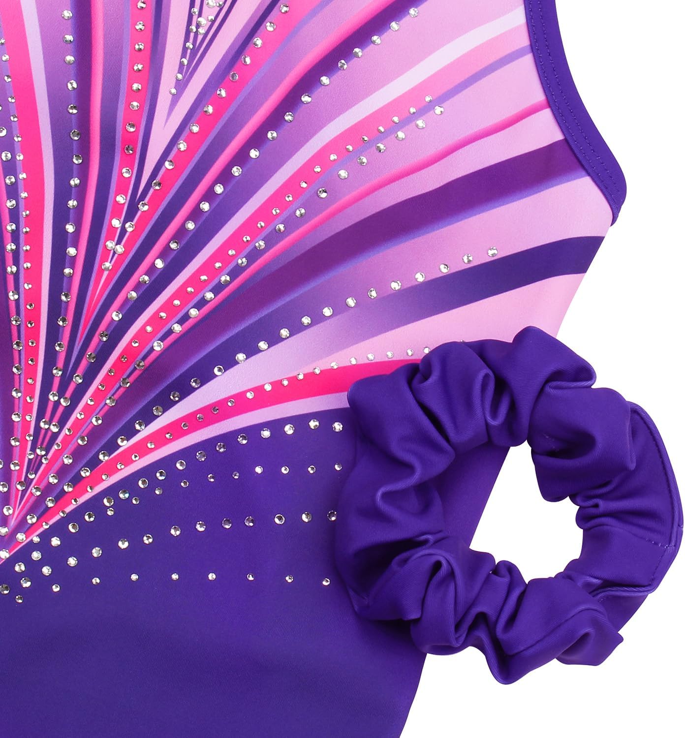 Gymnastics Leotards for Girls With Polyamide Shorts Sparkly Ballet Dance Activewear