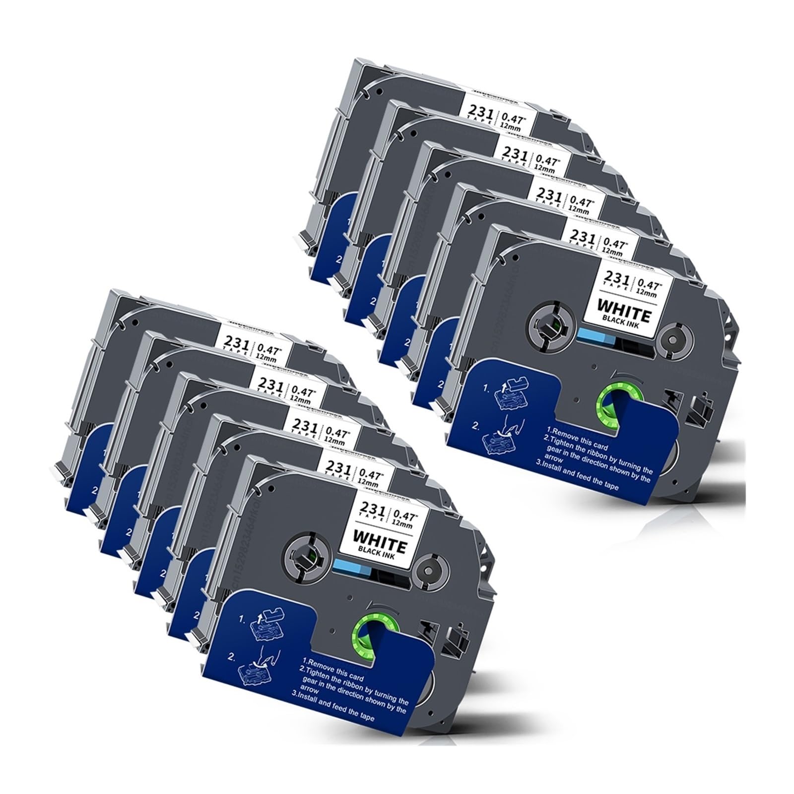 Nastro For Etichette TZE231 Compatibile Con Brother TZE-231 TZE-131 TZE-631