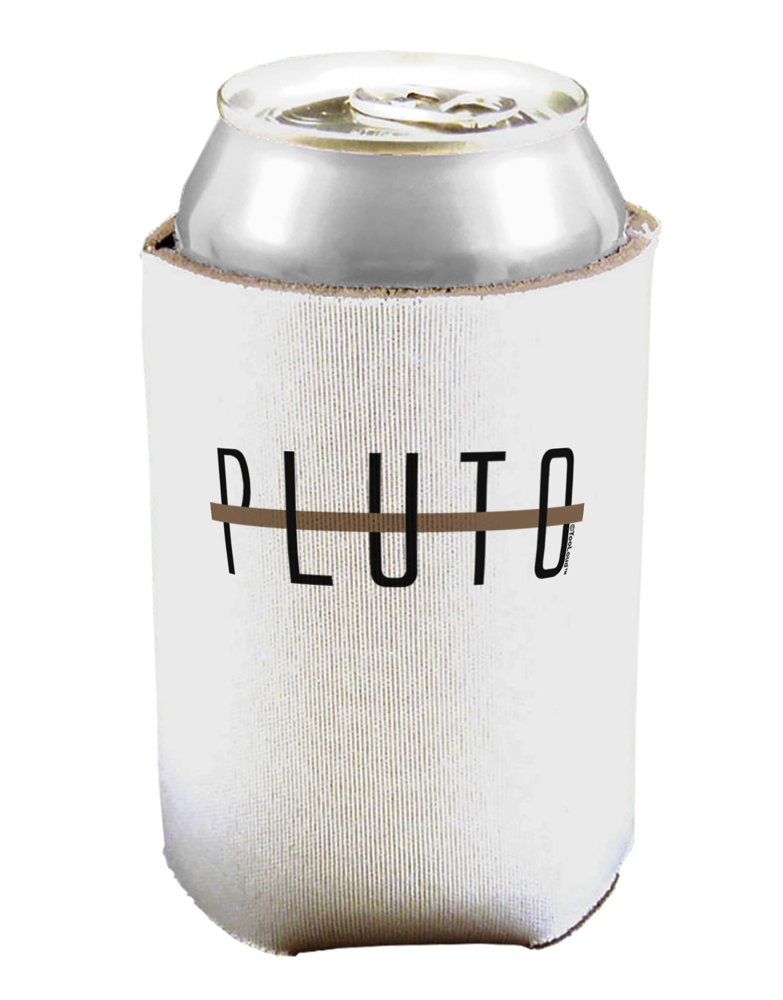 TOOLOUD Planet Pluto Text Only Can/Bottle Insulator Cooler - 2 Pack