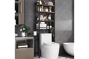 Over-The-Toilet Space-Saving 4-Tier Bathroom Storage Rack