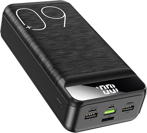 Power Bank 60000mAh 22,5W Schnellladung Tragbares Ladegerät USB-C S…
