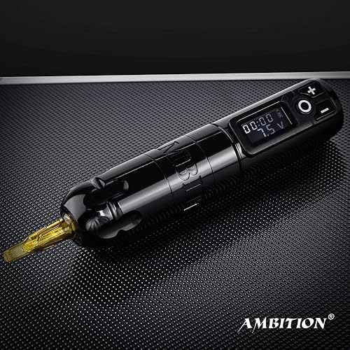 Miniatura 26 de Ambition Máquina de cartucho de tatuaje con bolígrafo de batería giratoria de soldado con 2400 mAh de potencia inalámbrica Japón Motor sin núcleo