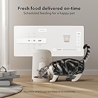 Vista 8 de PETLIBRO Automatic Cat Feeder, Wi-Fi Rechargeable Cats Food Dispenser Battery-Operated with 30-Day Life, AIR 2.4G Wi-Fi Timed Pet Feeder for Cats &