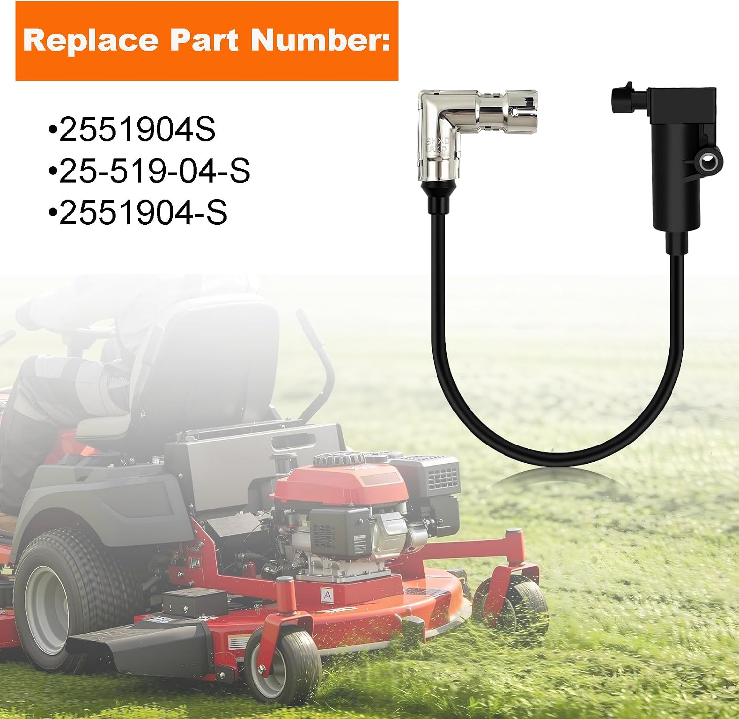 25-519-04-S Ignition Coil for Kohler ECH630 ECH650 ECH730 ECH ECV EKT PCH EZT FCV PCV Series EFI Twin Cylinder with Spark Plug