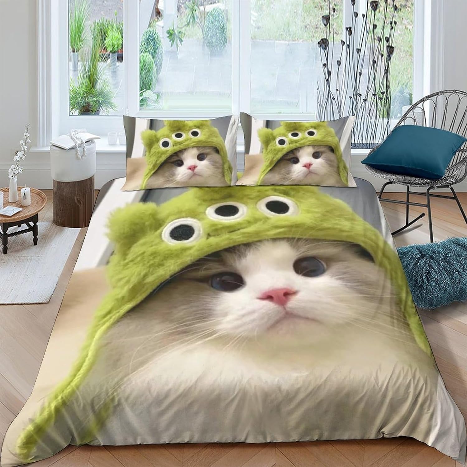 Parure de lit chat 3D pour transformer votre chambre en un cocon de douceur et de confort