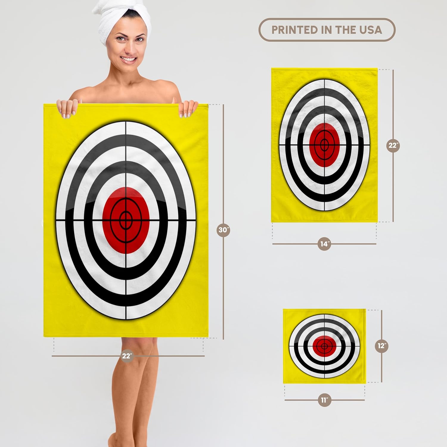 3D Rose TWL_23420_1 Bullseye Towel, 15" x 22" image 3