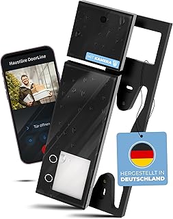 Video Türklingel mit Kamera kabellos [kompatibel mit Fritz!Box + App-Steuerung] schwarz | Made in Germany | Gegensprechanlage mit Türöffner | Videotürklingel kabellos | Türsprechanlage