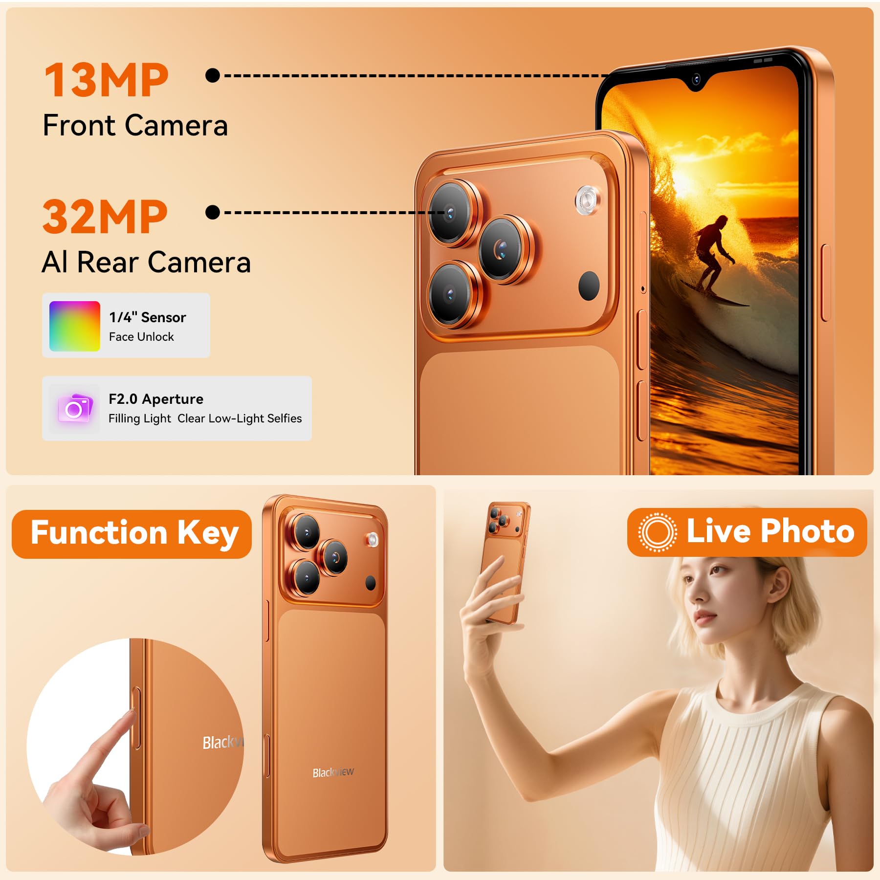 Amazon | Blackview Wave7C Android 16スマホ 日本版 SIMフリースマホ