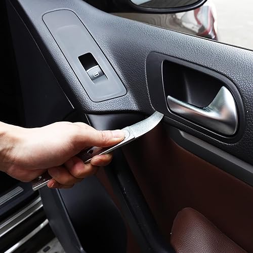 Miniatura 7 de TYRWEEY 4140 Herramienta de palanca, herramienta de extracción de molduras de palanca, herramienta de palanca, barra de palanca de bolsillo, kit de