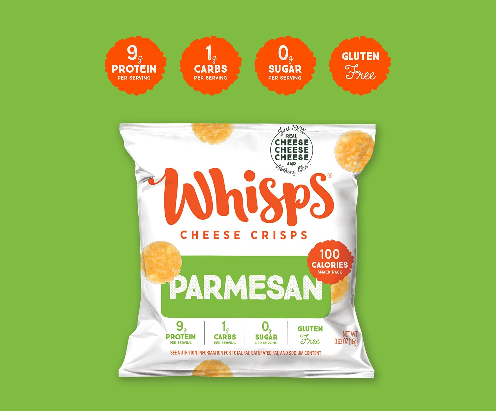 Buy Whisps Cheese Crisps Parmesan, Nacho, Ranch, & Cheddar Cheese Snacks, Keto Snacks, 69g of