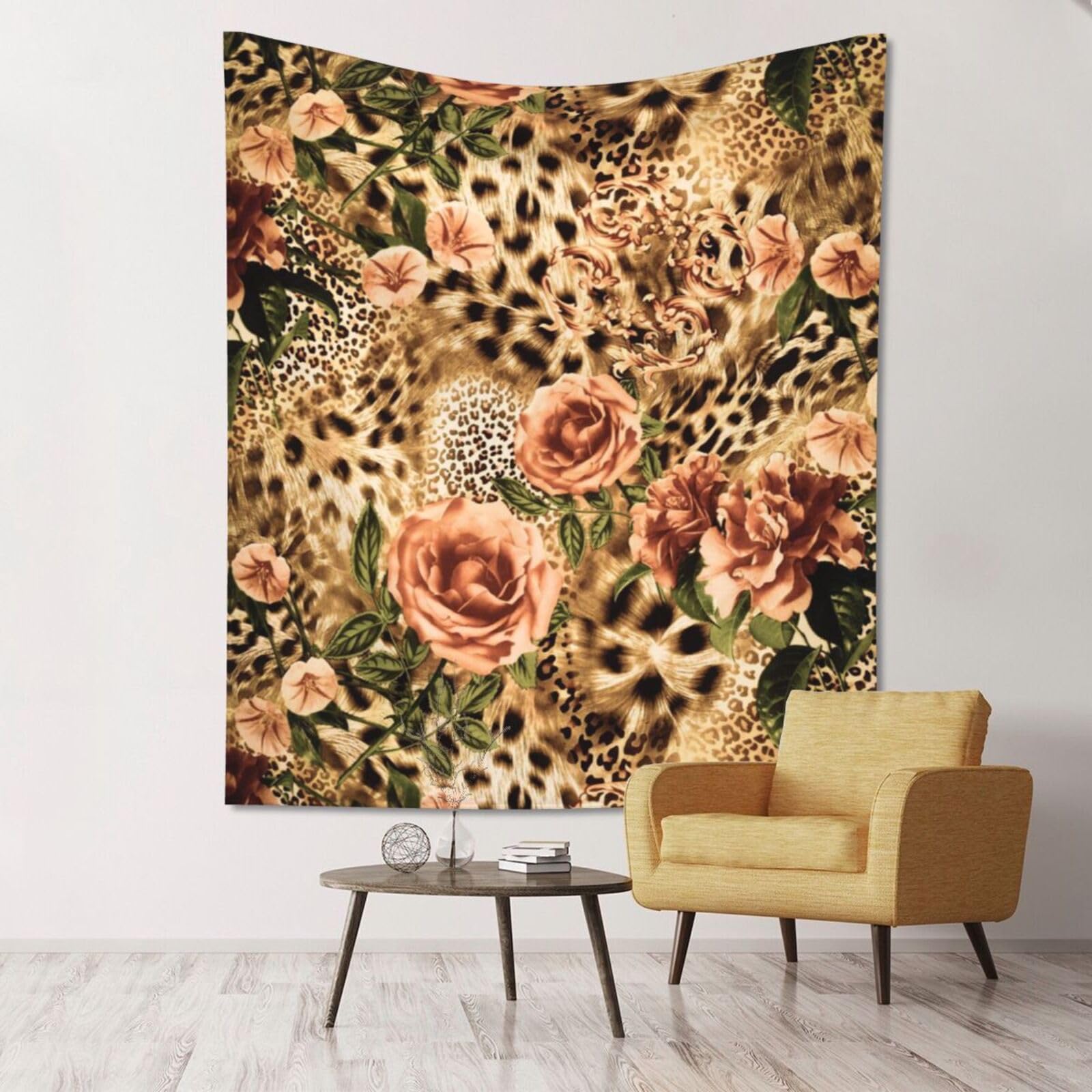 WKSGDSG Large Wall Hanging, Machine Washable Tapestry For Dorm Room, Striped Leopard, Lightweight Polyester Wall Art For Bedroom Living Room, 152x130cm