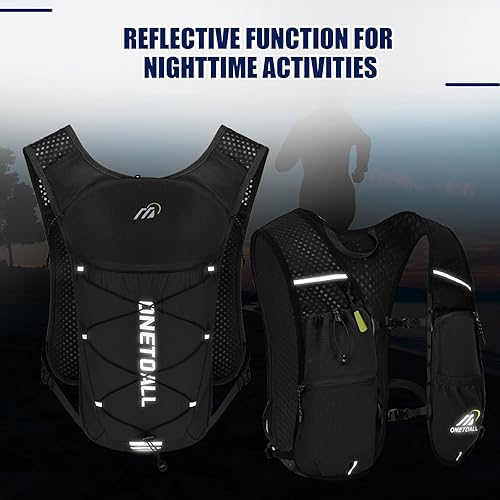 Miniatura 6 de Chaleco para correr para mujeres y hombres, mochila ligera de hidratación de 5.29 oz con bolsa de agua a prueba de fugas de 2 L, paquete de 6 L para