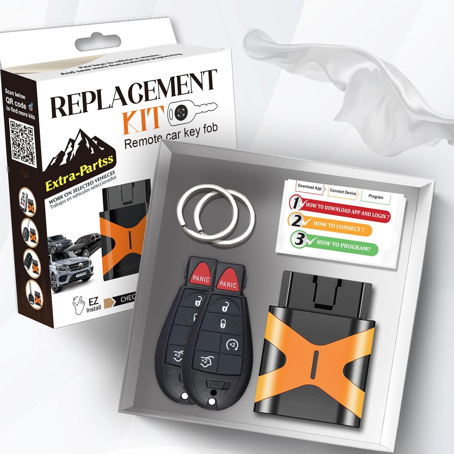 Remote Key Fob Replacement for Jeep Commander Grand Cherokee 2008 2009 2010