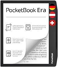 PocketBook e-Book Reader Era (16 GB Speicher, 17.8 cm (7 Zoll) E-Ink Carta 1200 Touchscreen, SMARTlight Hintergrundbeleuchtung, Wi-Fi, Bluetooth) Stardust Silver