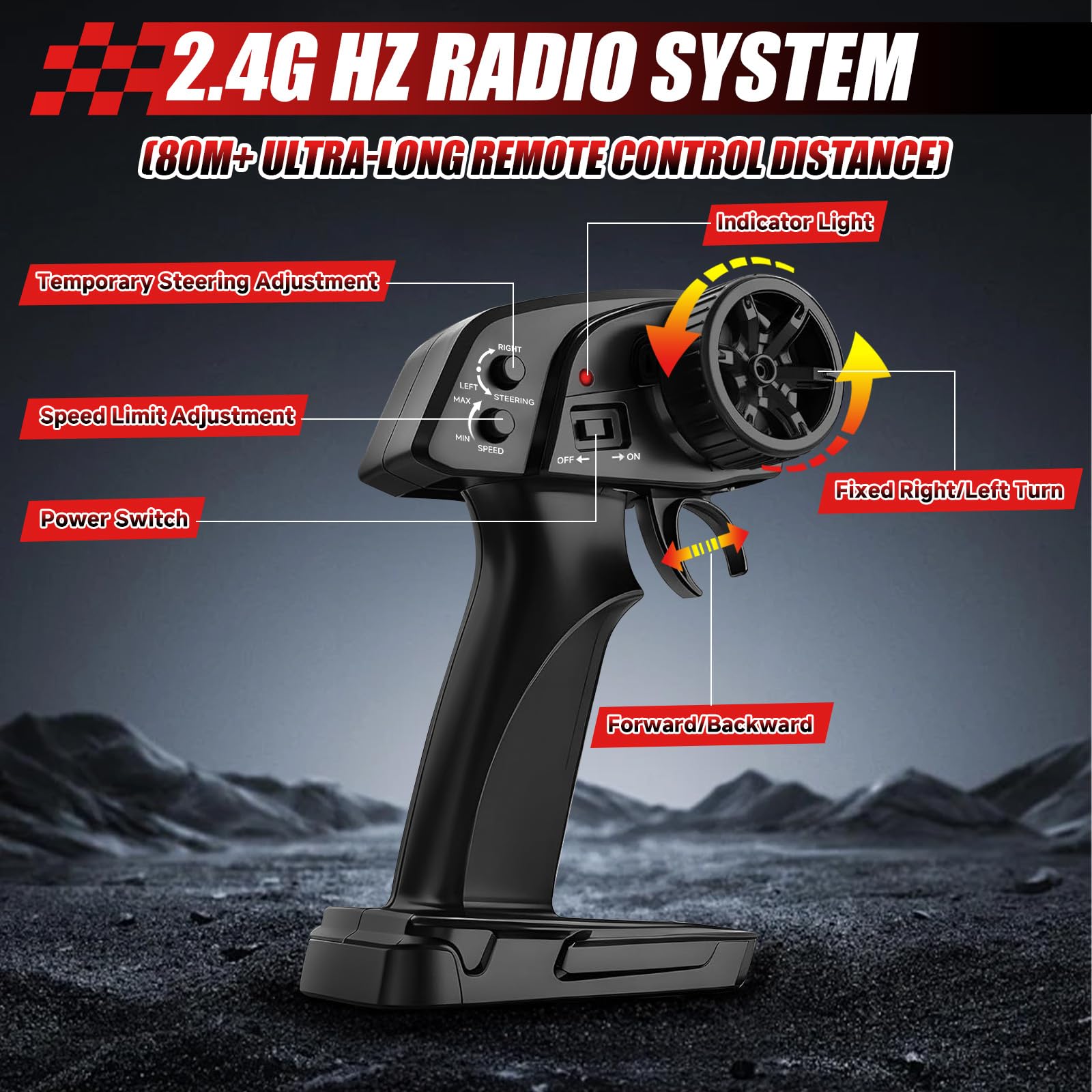 Macchina Telecomandata Professionale 40 KM/H, 1:18 Macchina Radiocomandata Veloce con Luce LED, 2,4 GHz Macchine Telecomandate Drift 4x4 Offroad, Auto RC Car per Esterni Bambini Bambina Adulti