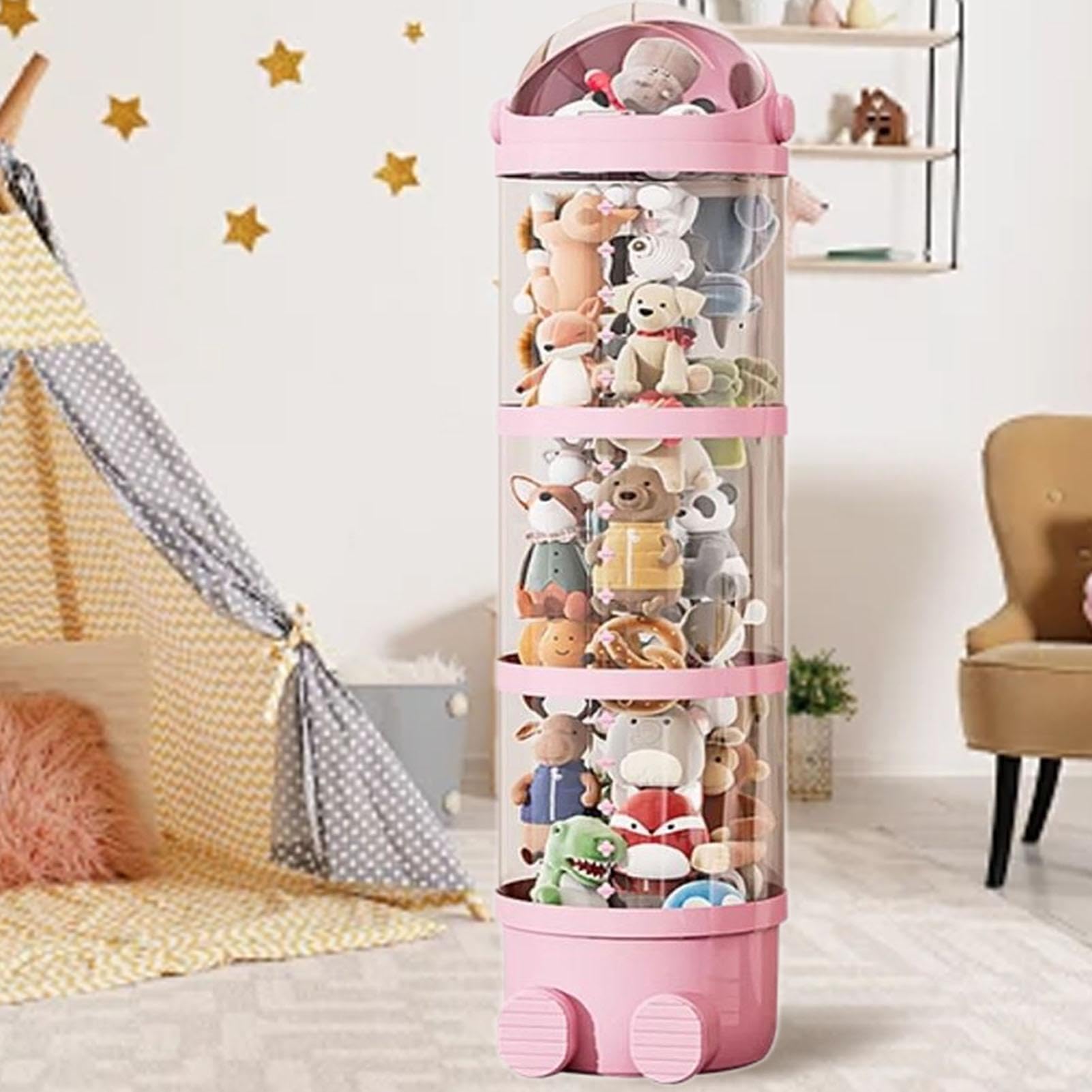 Stofftier-Röhre Große Spielzeug-Röhre Stofftier-Aufbewahrung | Aufbewahrungsröhre Plüschtier-Turm für Spielzimmer Ordnung, Kinderzimmer Entrümpelung, Plüsch-Organizer, als große