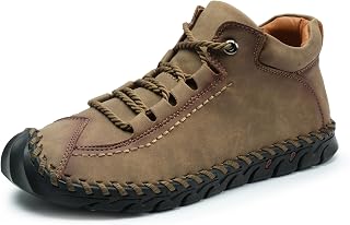 Chukka Boots Casual Fashion Oxford Dress Boots Leather Lace Up Desert Ankle Boots Classic For Men Lightweight Anti Handmade
