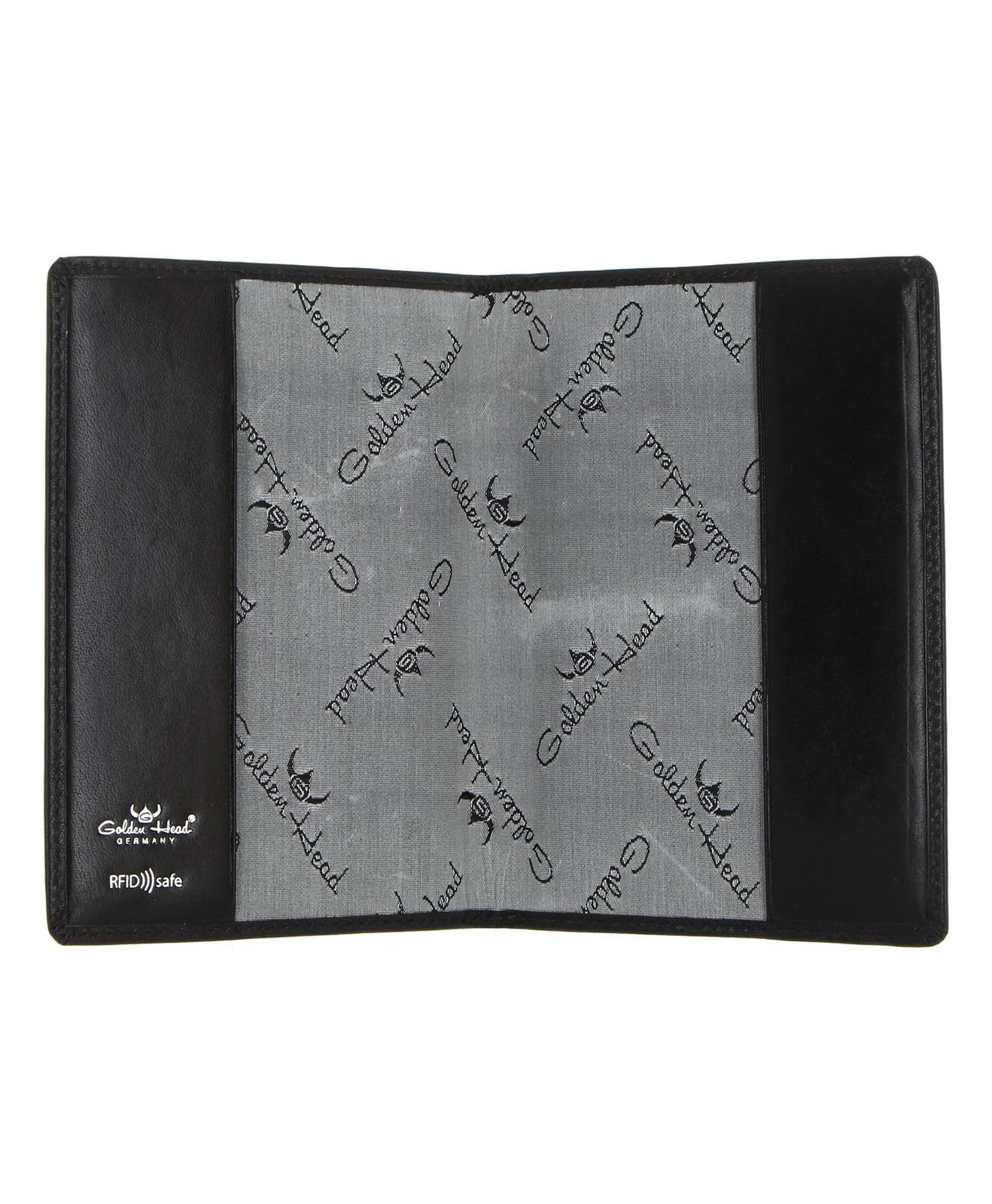 Golden Head Leder Ausweisetui Colorado RFID Protect Reisepasshülle 4453 Schwarz