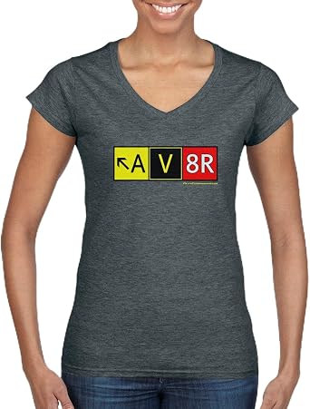 Pilot Expressions Ladies AV8R Taxiway Sign T-Shirt