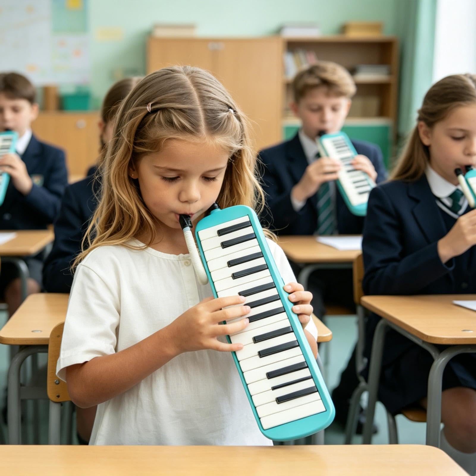 32-Klawiszowy Keyboard Fortepianowy 32-klawiszowe Zabawki Perkusyjne dla | Fajne Instrumenty Dla Chłopców, Mężczyzn, Edukacji, Klasy, Domu, Podróży,