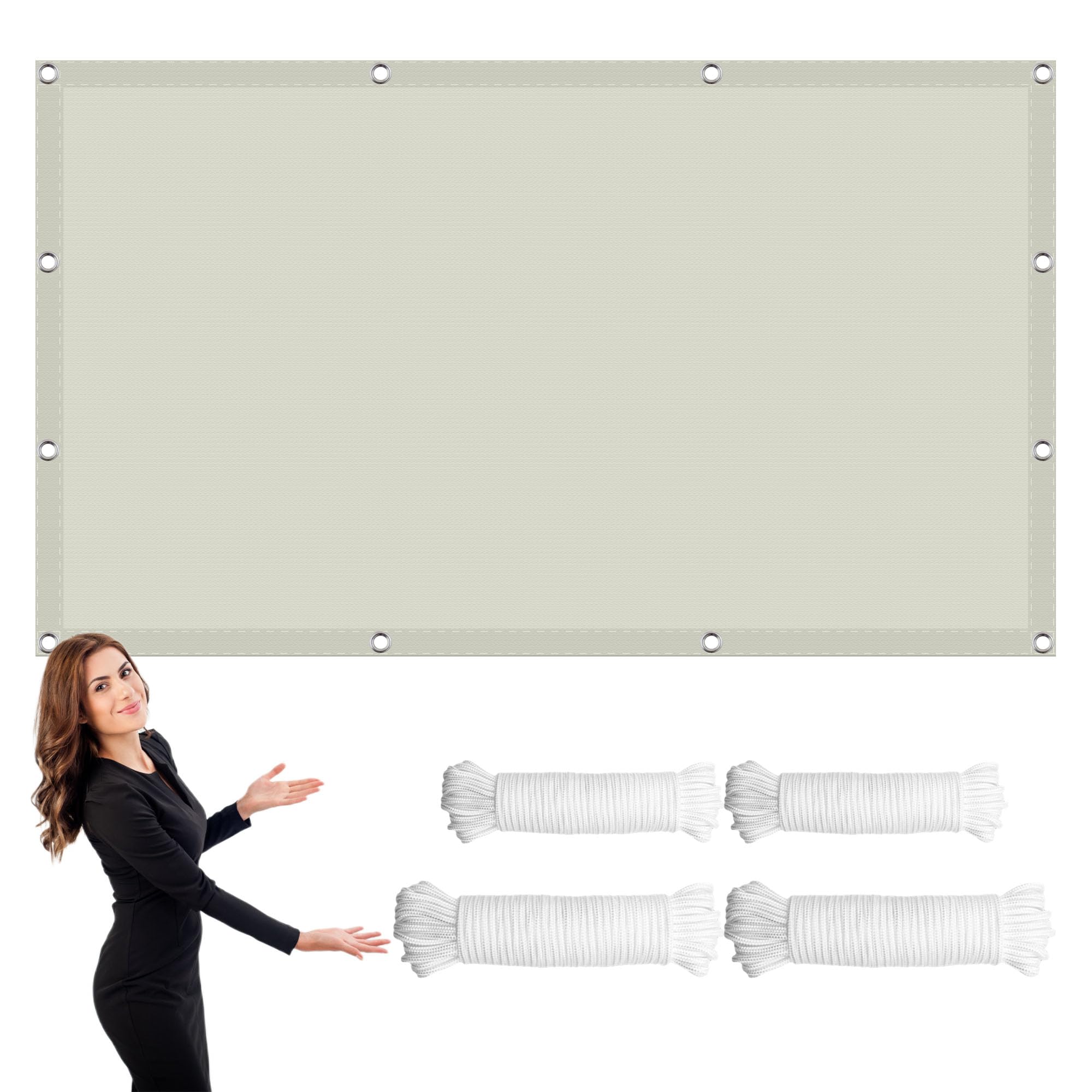 Voile d'ombrage imperméable 150x700 cm pare-soleil extérieur pour jardin