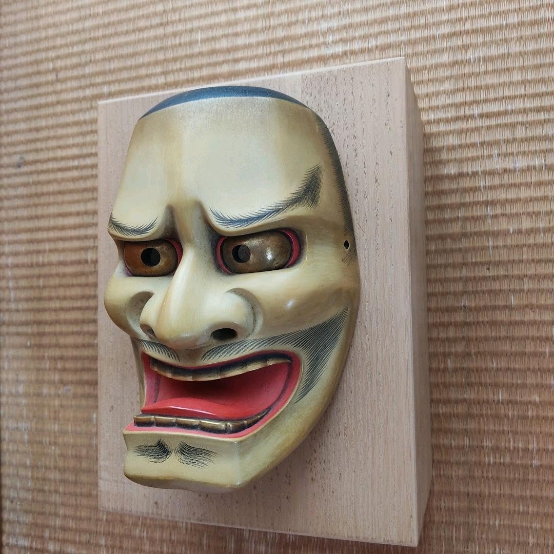 能面   木彫り   黒髭 Amazon.co.jp: 能面 黒髭 木彫り : おもちゃ
