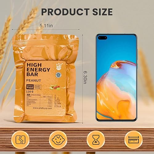 Miniatura 26 de Barras de ración de alimentos de emergencia, pestañas de supervivencia con sabor a chocolate, suministro para acampar al aire libre, emergencia