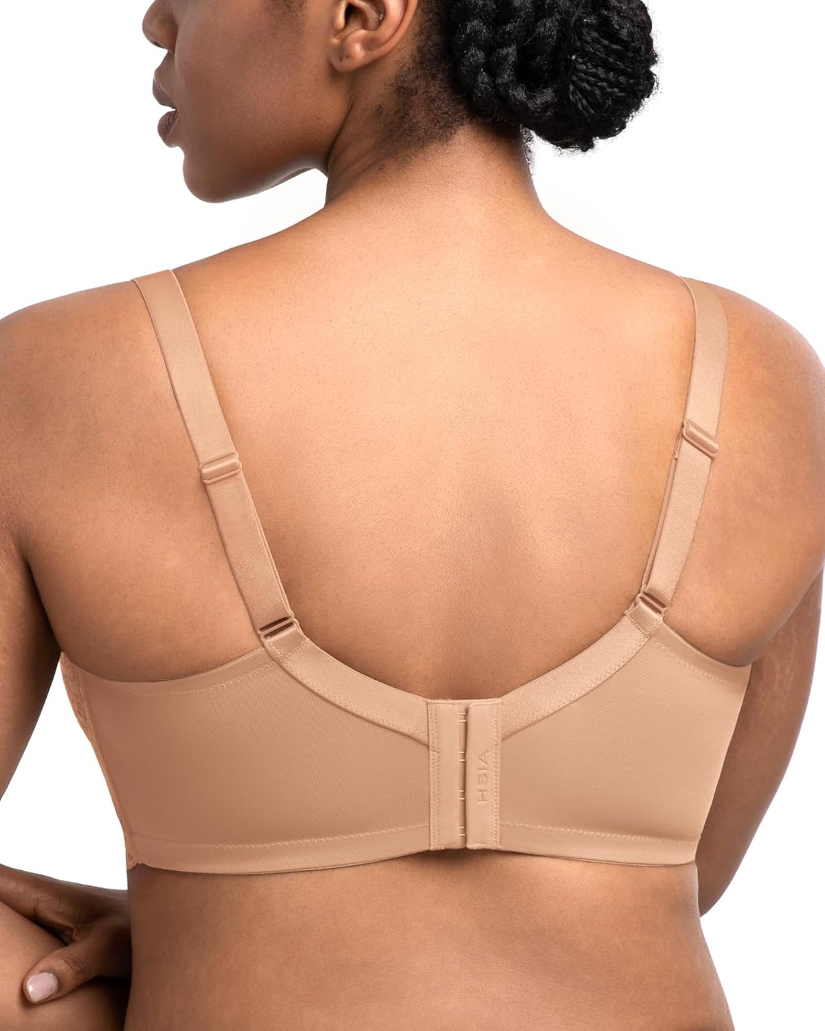 HSIA Minimizer Bra for Women - Plus Size Full Coverage Lace Bra with Underwire, Non Padded - Image 3