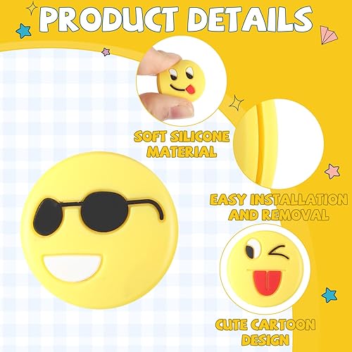 Miniatura 3 de Jexine Amortiguador de vibraciones de tenis de silicona para raquetas de tenis, suministros de tenis lindos para regalo