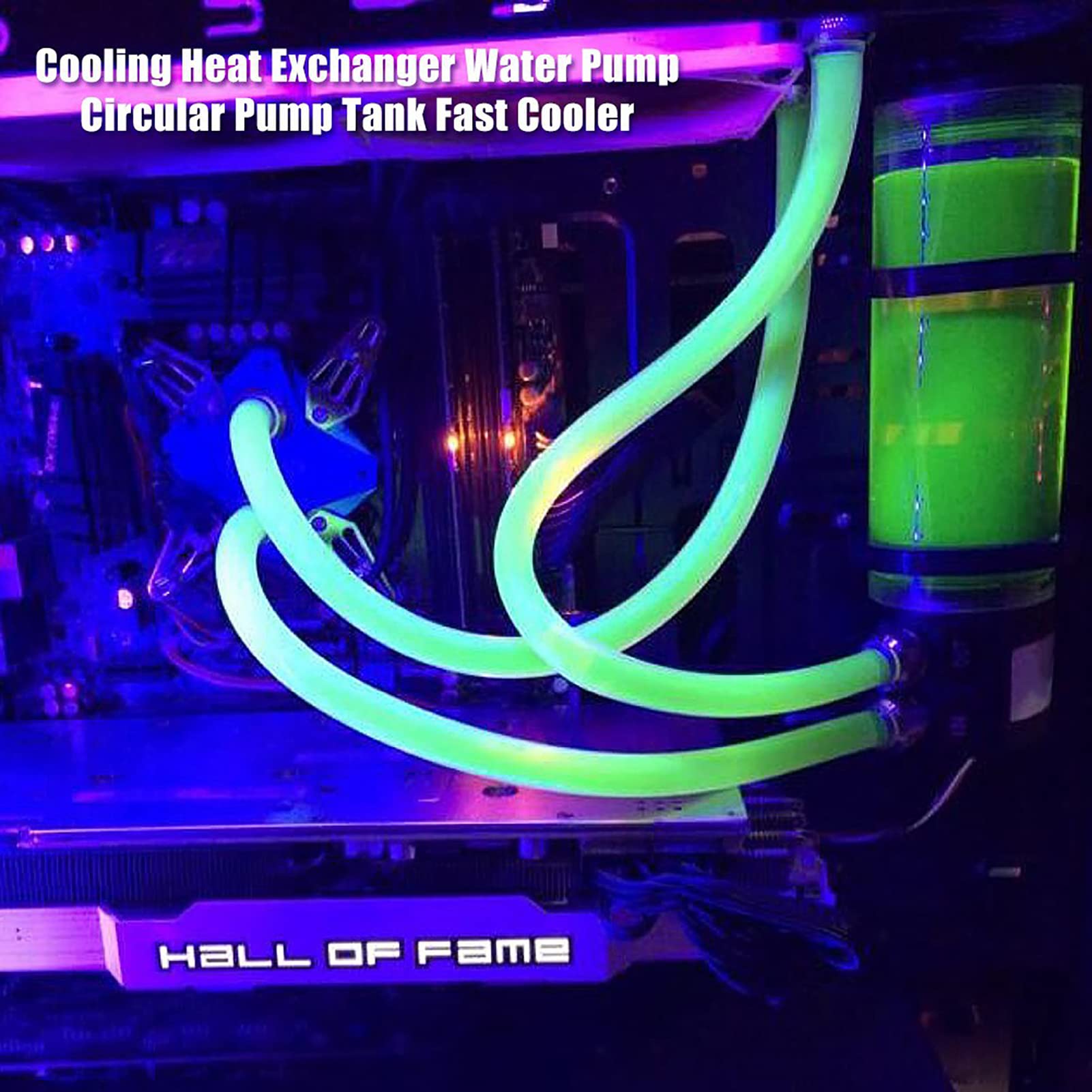 Oumefar Tanque de Bomba de Agua de Refrigeración Líquida para PC, Enfriador Silencioso de CO2 para CPU de 12V CC, Fácil de Instalar y Limpiar, Ideal para Jugadores y Overclockers
