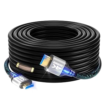 4k HDMI Cable 100 FT,High Speed HDMI 2.0 Cord, Support 4K@60Hz, ARC, HDR, 3D, Ethernet, Compatible with TV, Blu-Ray, PS4/5,Projector, Soundbar, Sky, PC, Laptop