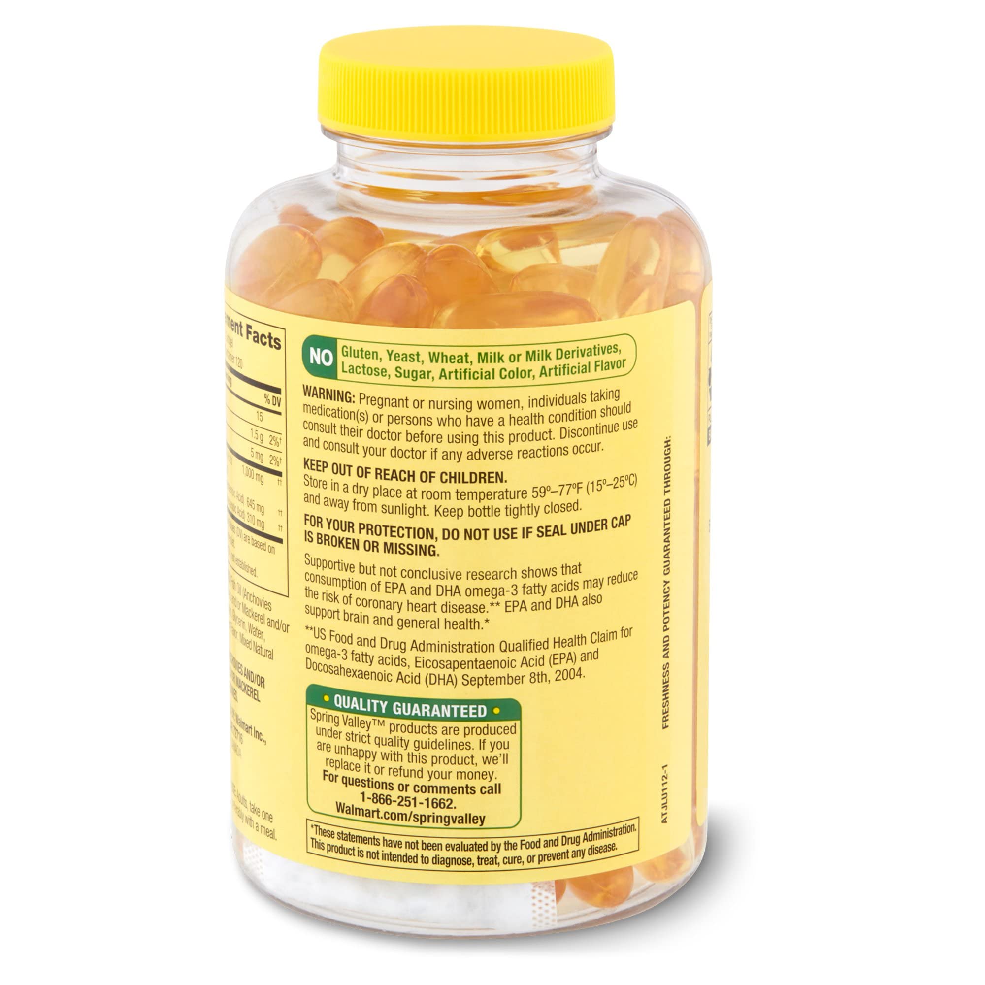 Omega-3 from Fish Oil Heart General & Brain Health Dietary Supplement Softgels, 1000 mg, 120 Count Bundle with Luall's 45 Diabetes Decoded — Amazon image 7