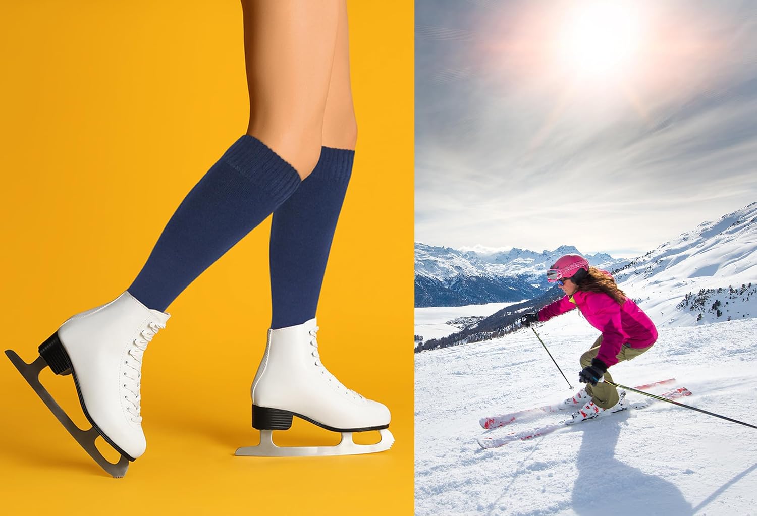 KONY Warm Knee High Socks for Women 3 Pairs, Thick Cotton Cushioned Thermal Long Socks for Hiking Work Gifts - Image 5