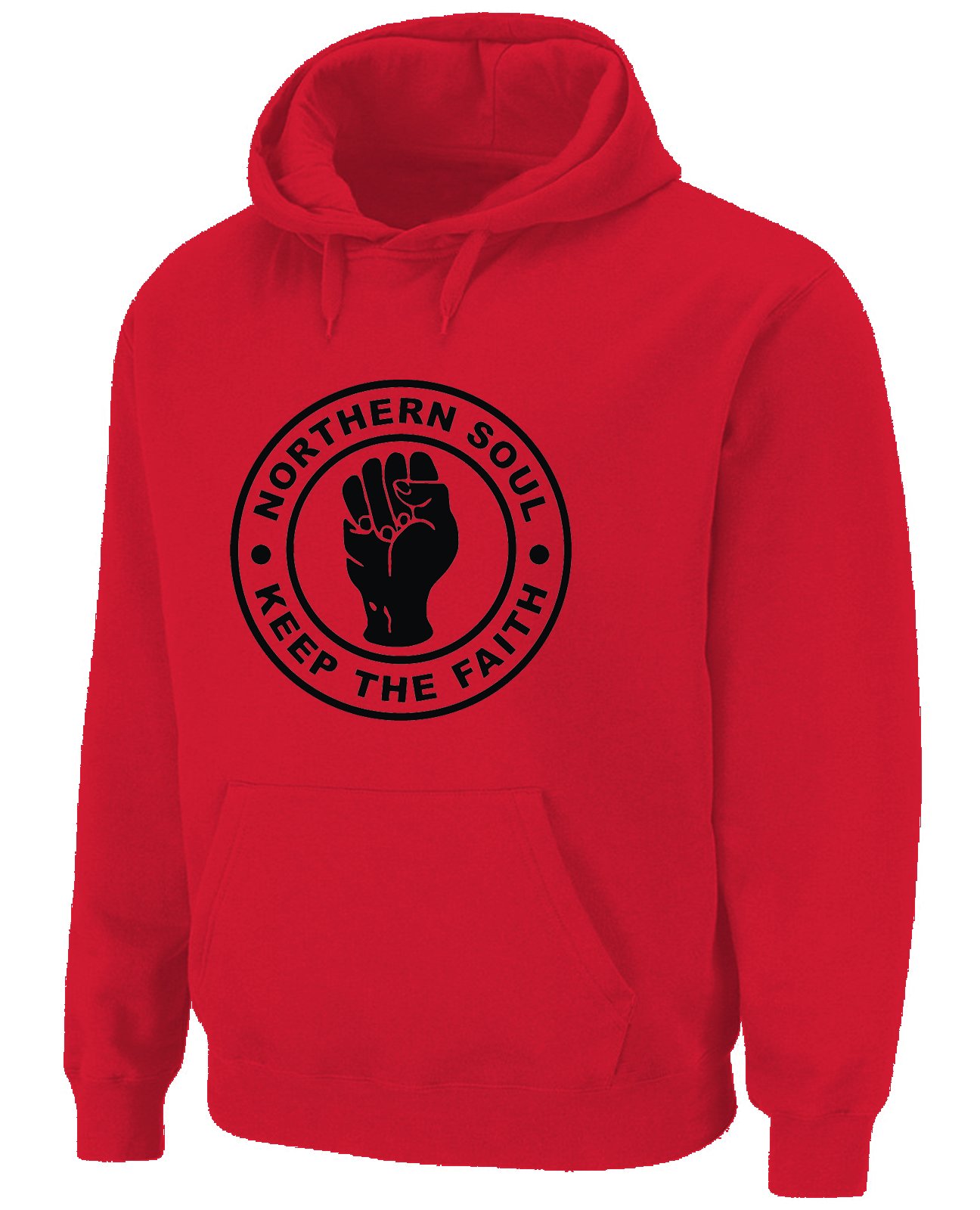 Tribal T-Shirts Mens Northern Soul Keep the Faith Hoody (small, red)