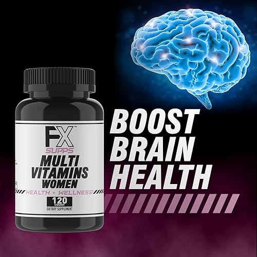 Miniatura 3 de FXSUPPS Multivitamínico para mujeres con vitamina C, vitamina D, vitamina E, zinc para apoyo inmunológico, multivitamínico vegano para mujeres con