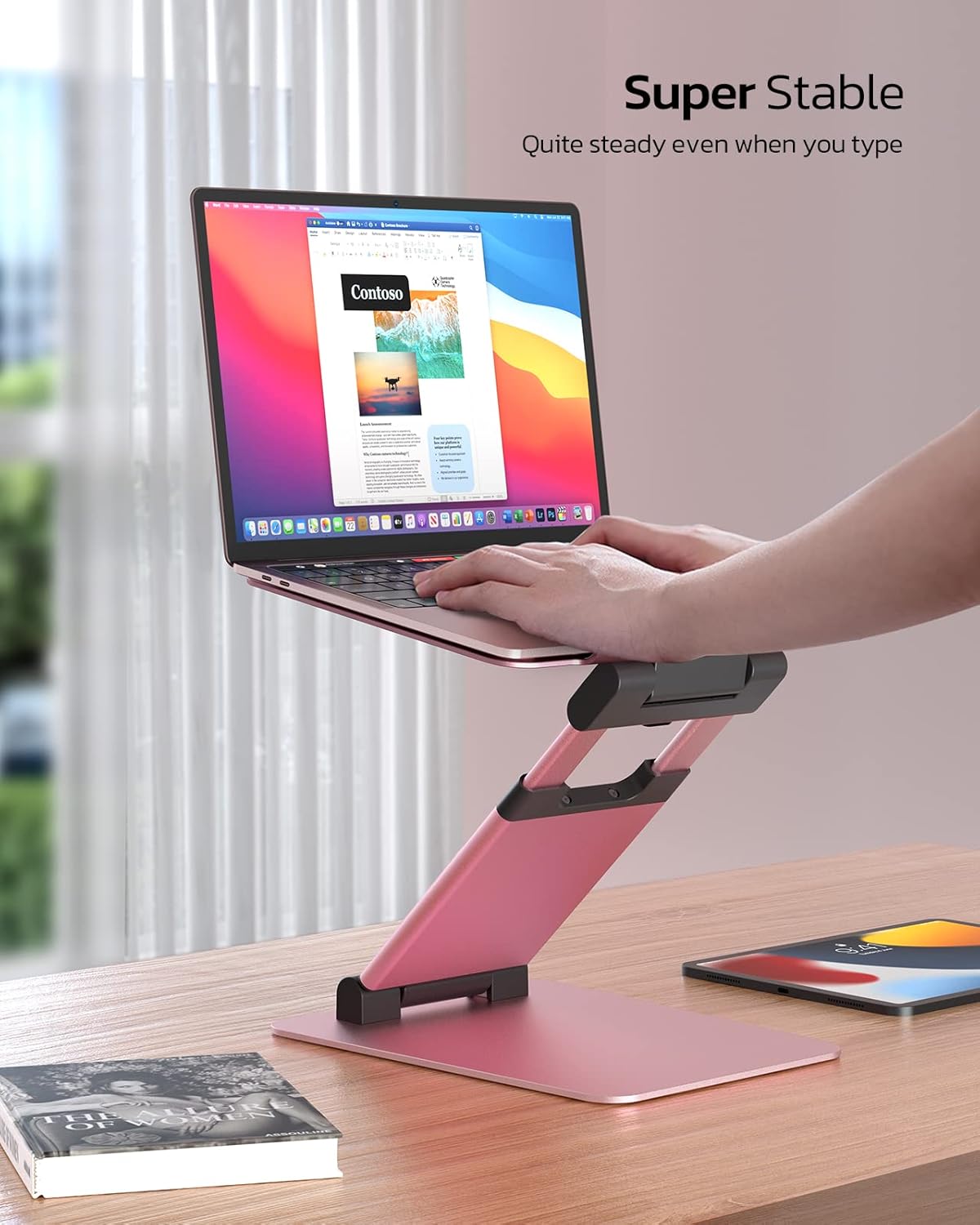 NULAXY Laptop Stand for Desk, Ergonomic Sit to Stand Computer Holder