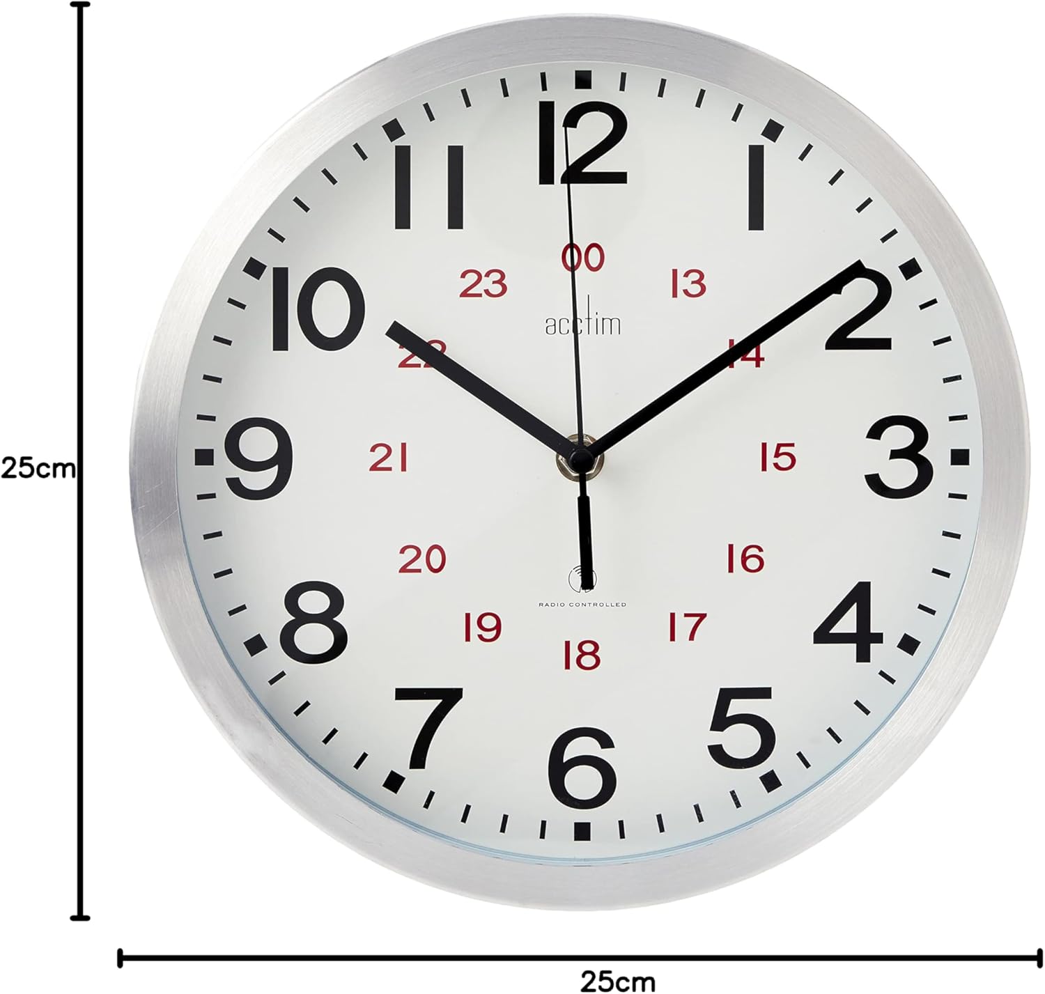 Acctim Wall Clock with dimensions indicated