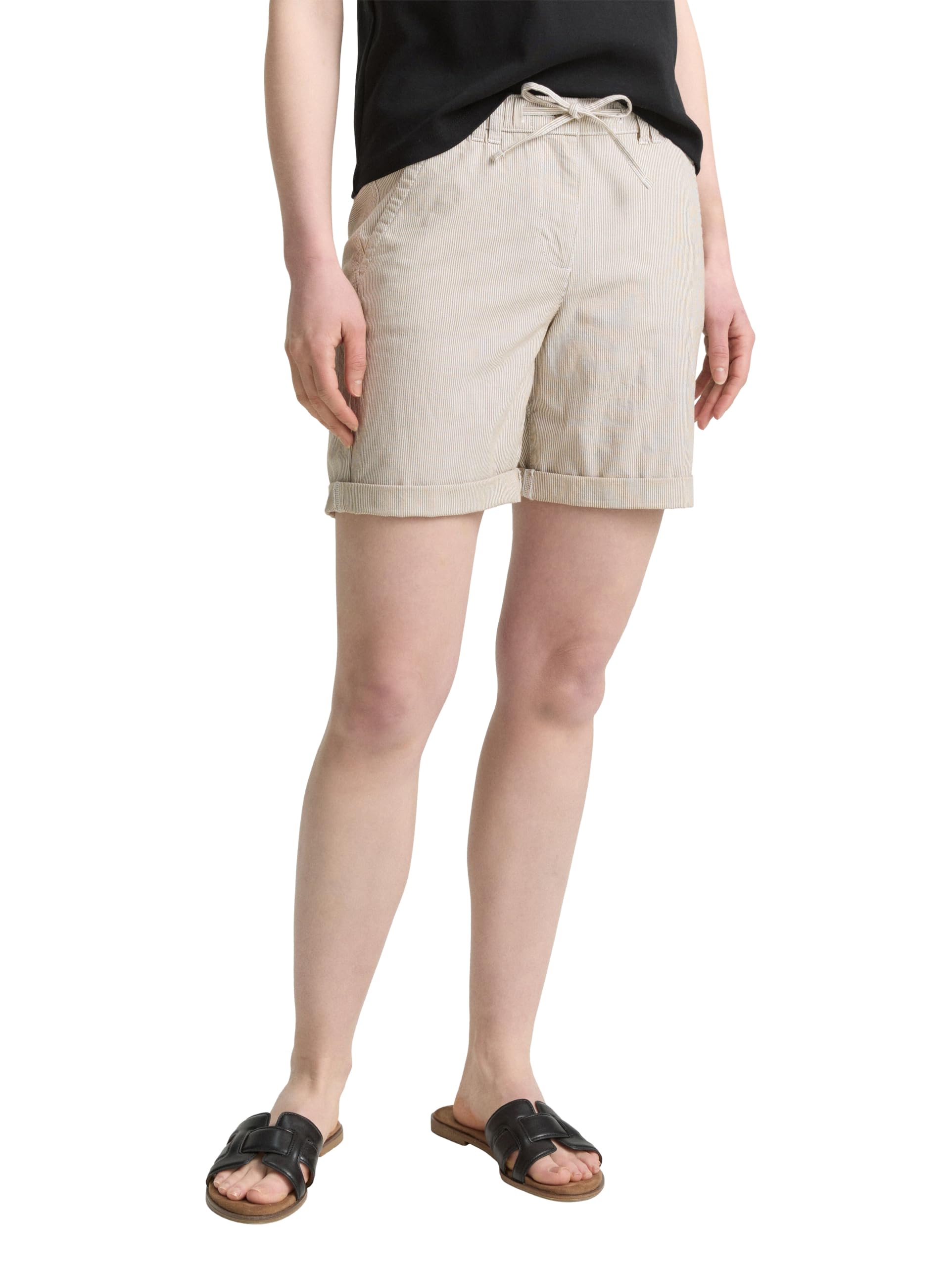 Tom Tailor Damen Chino Bermuda Shorts mit Kordelzug