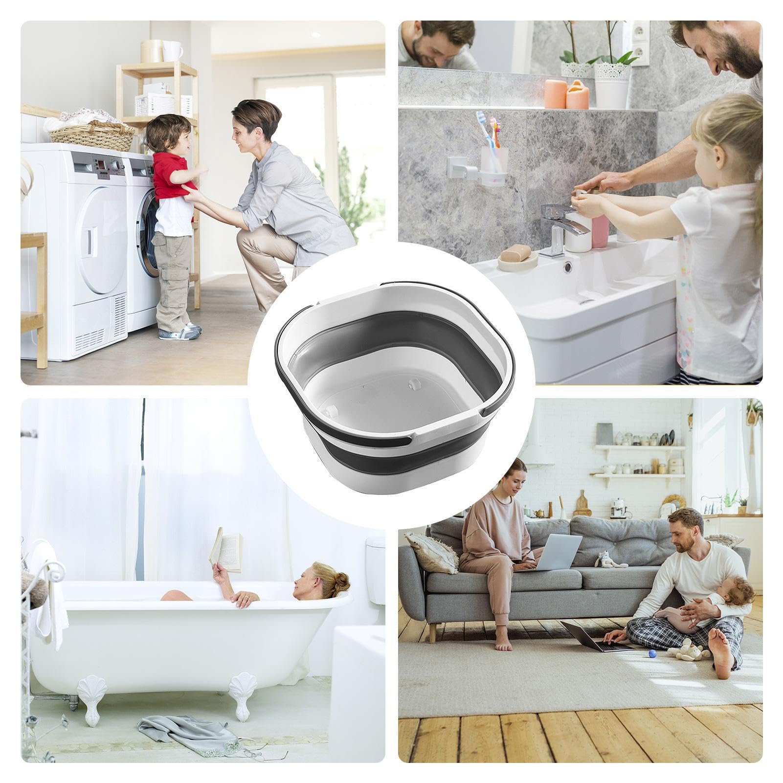 Bassine Pliable 6,5L XRPRPX - Lavabo Portable Pour Cuisine, Camping Et Voyage