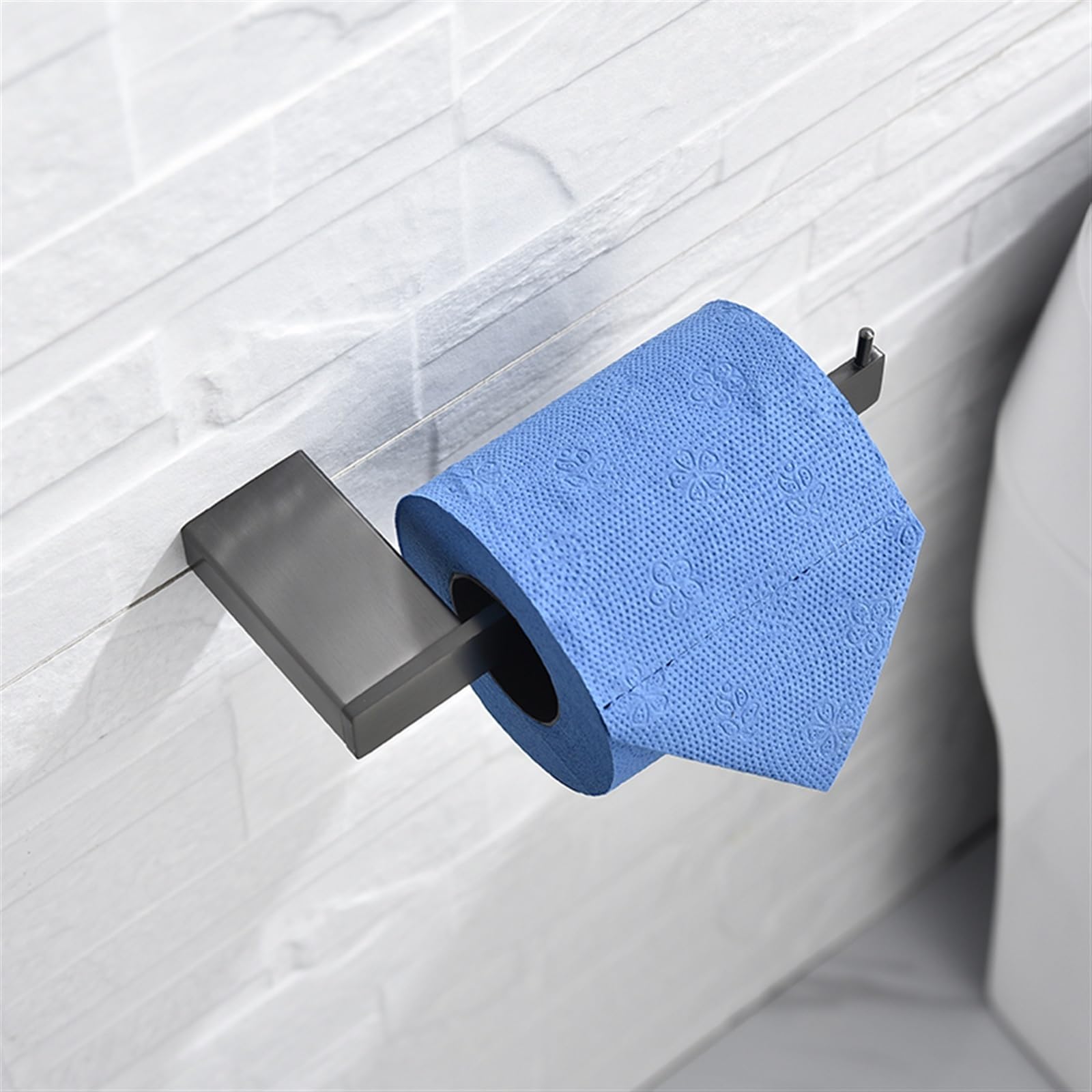 Stały uchwyt na papier toaletowy, Toilet Paper Holders SUS304 Stainless Steel Wall Mount Matter Gray (1-4 Pcs)(4 Pcs)