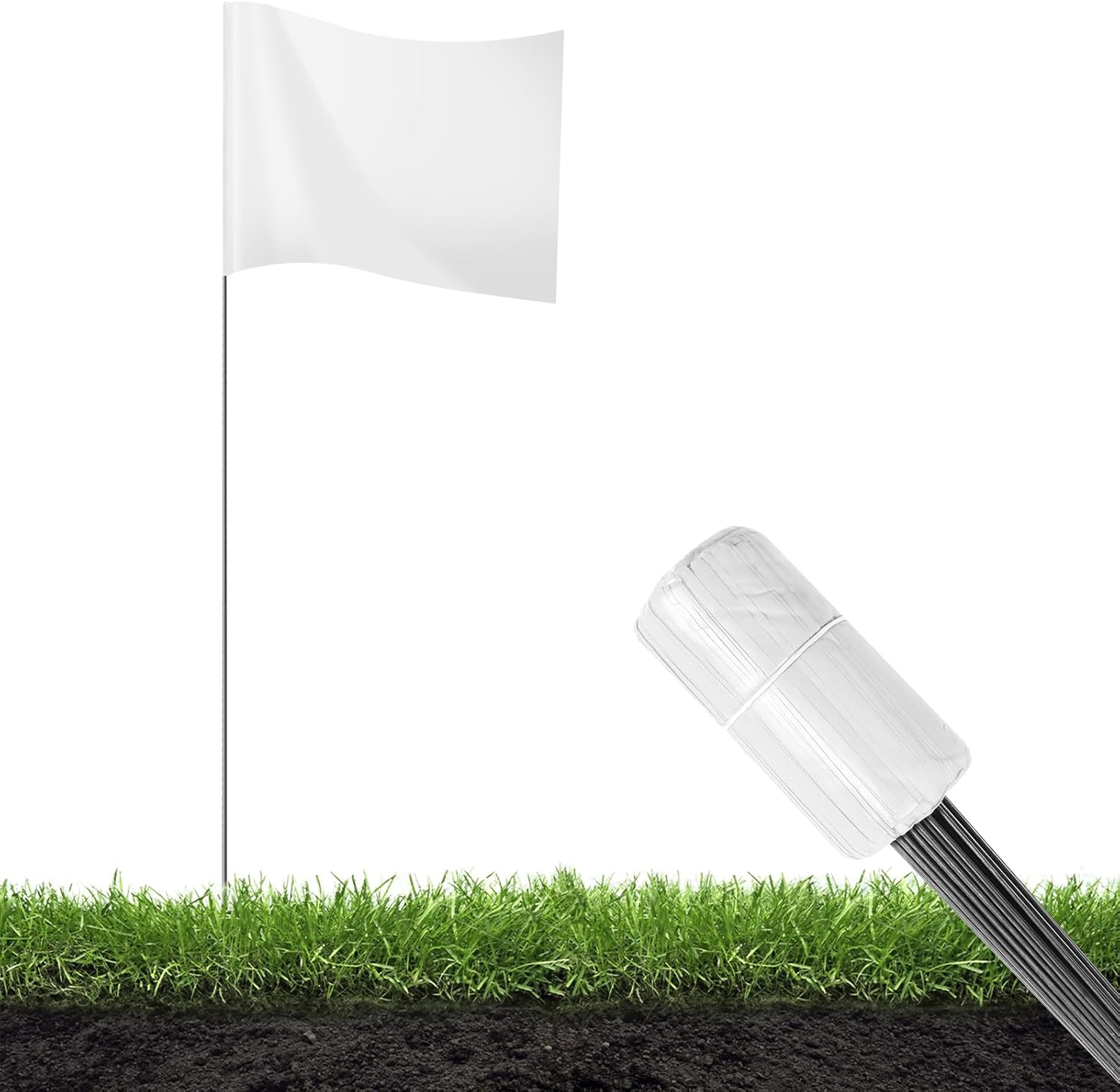 15x4x5 Inch Marking Flags – High-Visibility Yard & Lawn Flags for Boundary, Dog Training, Landscaping, Sprinklers, Surveying & Construction | Durable, UV & Weather Resistant (5 Color Set, 500 Pack)